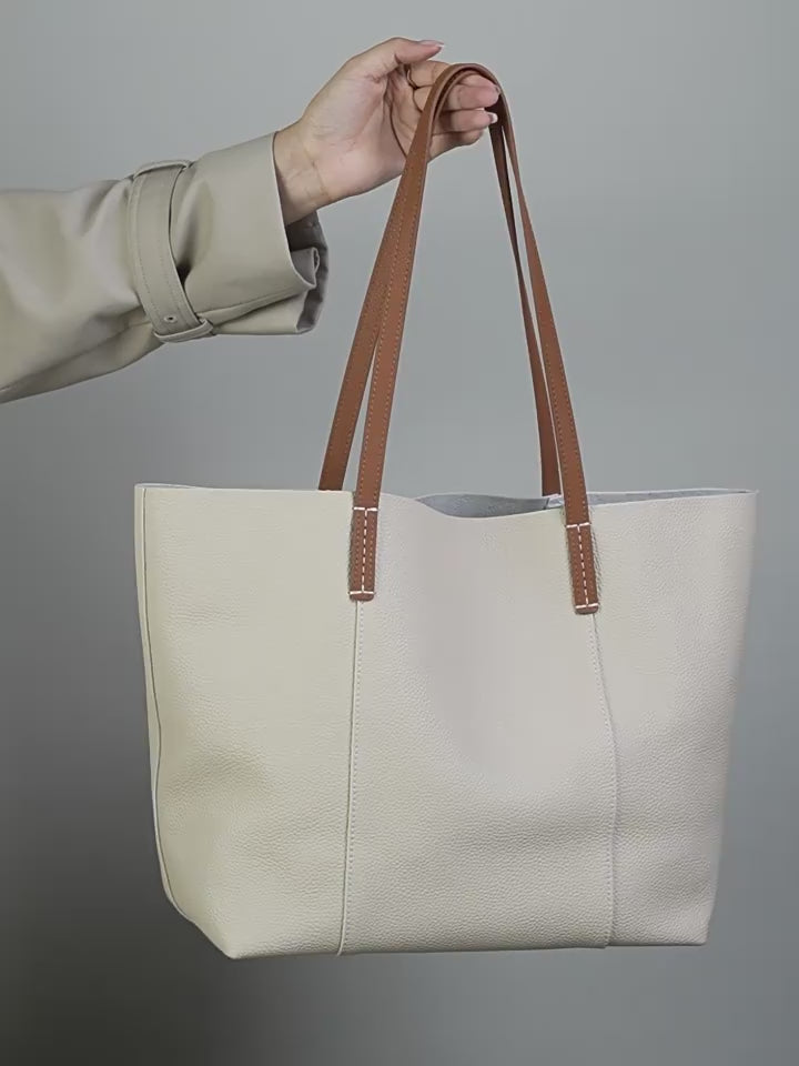 Designed Women's 100% Genuine Leather Single Shoulder Tote Bag Aragona