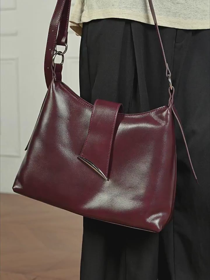 High-End Design Women's Bag 100% Genuine Leather Single Shoulder or Crossbody Bag Maryland