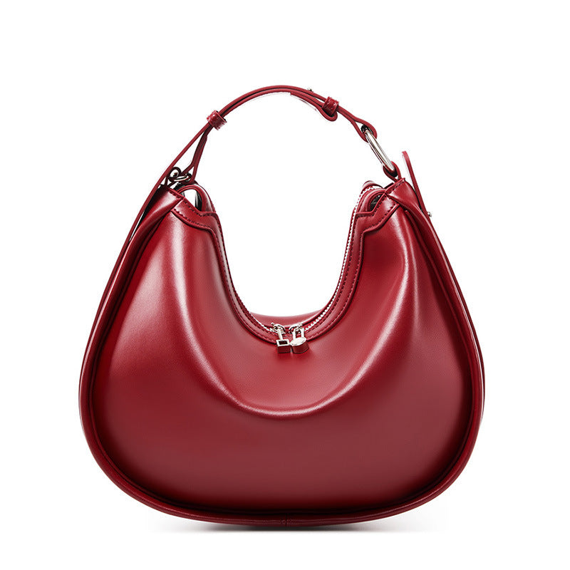 Designed Women's 100% Genuine Leather Single Shoulder and Crossbody Dumpling Bag Gap