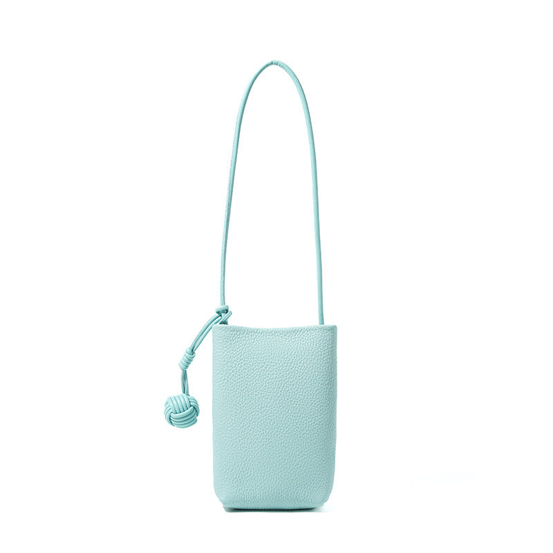 Designed Women's 100% Genuine Leather Small Single Shoulder or Crossbody Mobile Phone Bag Nice