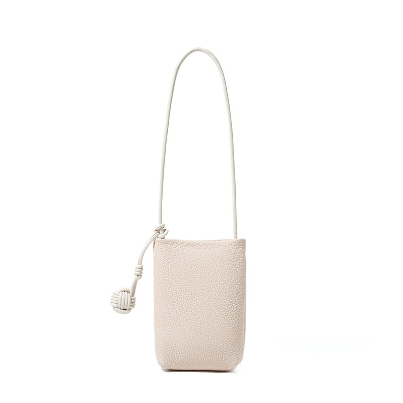 Designed Women's 100% Genuine Leather Small Single Shoulder or Crossbody Mobile Phone Bag Nice