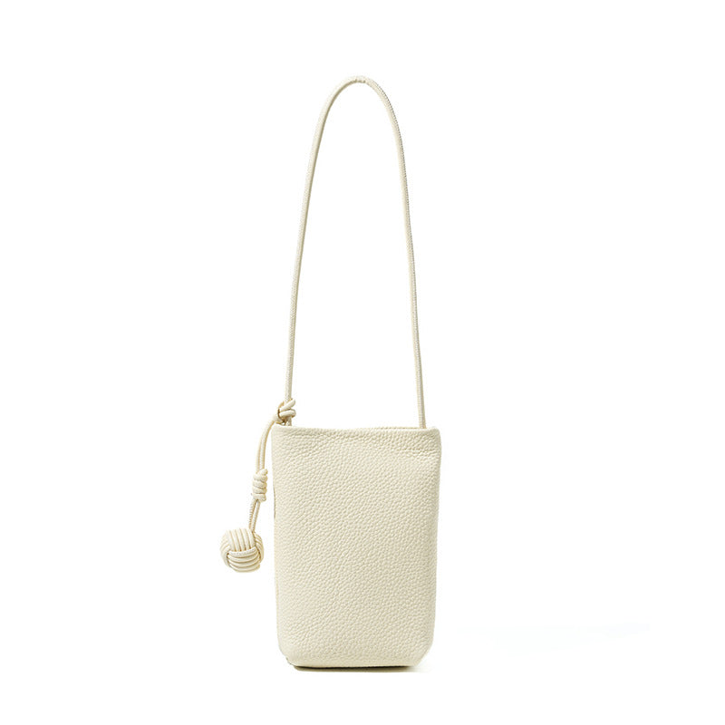 Designed Women's 100% Genuine Leather Small Single Shoulder or Crossbody Mobile Phone Bag Nice