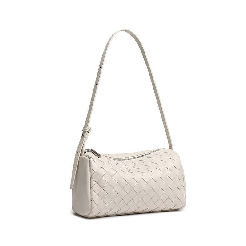 High-End Design Women's 100% Genuine Leather Single Shoulder or Crossbody Handmade Woven Bag Samoa
