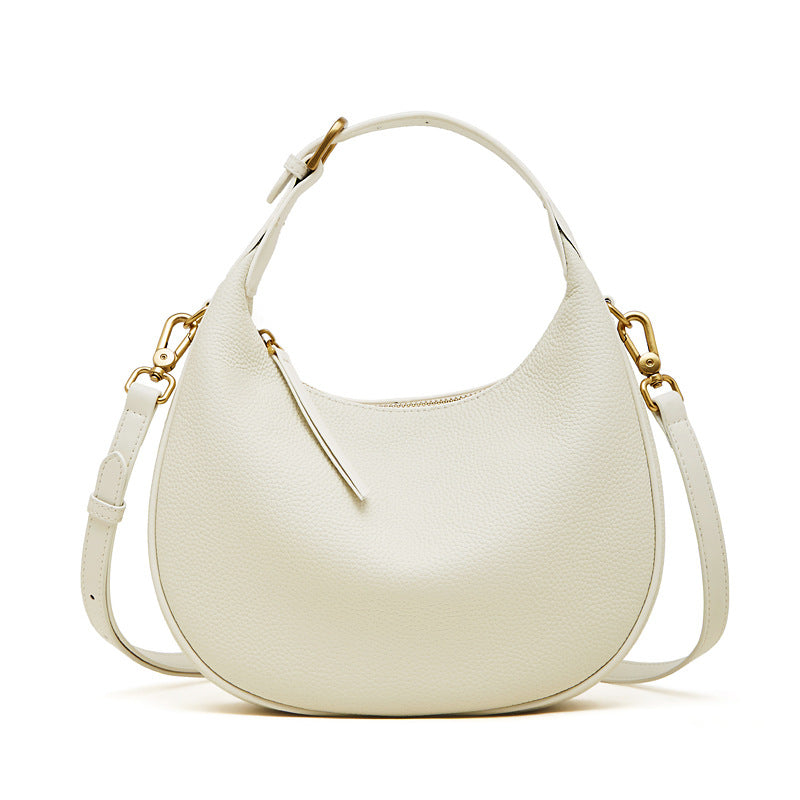 High-End Design Women's 100% Genuine Leather Single Shoulder Dumpling Bag Santa Ana